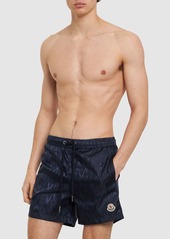 Moncler Monogram Nylon Swim Shorts