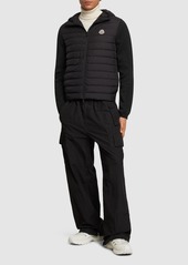 Moncler Nylon Zip-up Cardigan Down Jacket