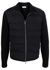 Moncler padded-front zipped cardigan