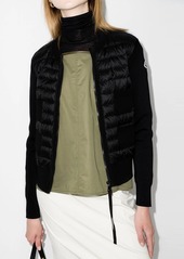 Moncler padded-panel knitted cardigan