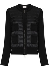 Moncler padded-panel knitted cardigan