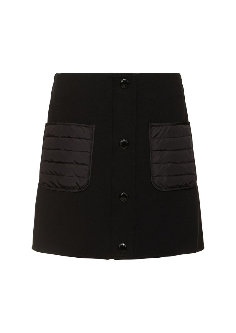 Moncler Padded Pocket Viscose Blend Mini Skirt