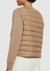 Moncler Padded Wool Blend Cardigan