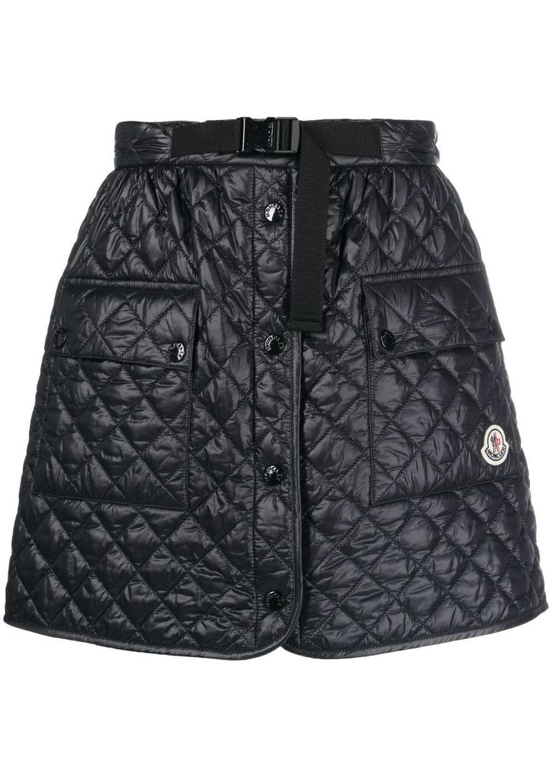 Moncler quilted A-line skirt