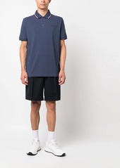 Moncler raised-logo cotton polo shirt