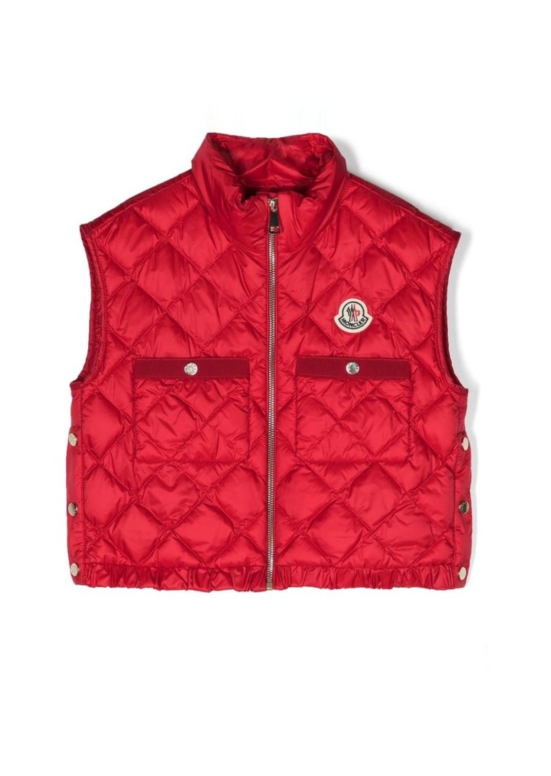 Moncler Red Garonna Quilted Down Gilet