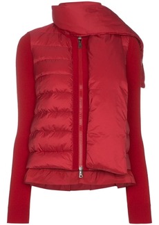 Moncler scarf detail padded puffer sweater