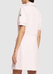 Moncler Stretch Cotton Blend Piquet Polo Dress