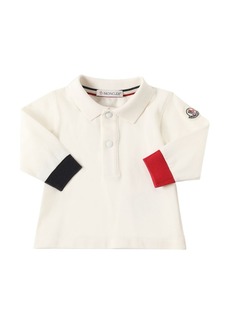 Moncler Stretch Cotton Piquet L/s Polo Shirt