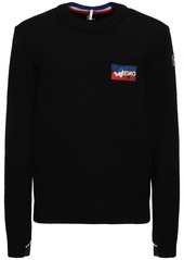 Moncler Stretch Wool Blend Crewneck Sweater