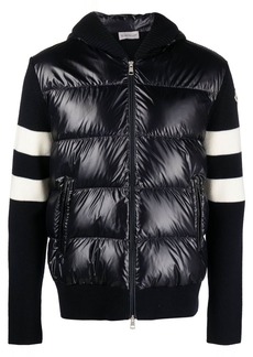 Moncler stripe-detail panelled padded jacket