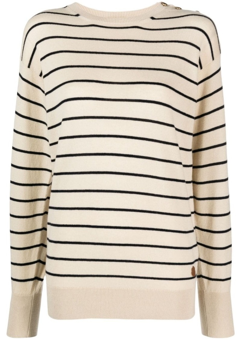 Moncler striped knitted jumper