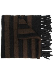 Moncler striped knitted scarf
