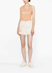 Moncler striped logo-print tank top