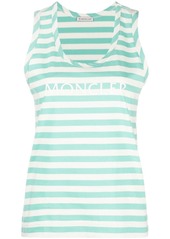 Moncler striped logo-print tank top