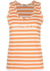 Moncler striped logo-print tank top