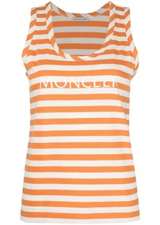 Moncler striped logo-print tank top