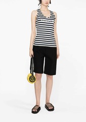 Moncler striped logo-print tank top