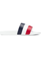 Moncler striped slip-on slides