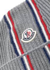 Moncler Tricolor virgin wool beanie