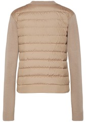 Moncler Padded Wool Blend Cardigan