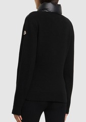 Moncler Tricot Wool Blend Down Cardigan