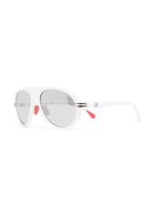 Moncler two-tone round-frame sunglasses