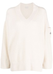 Moncler V-neck wool-blend jumper