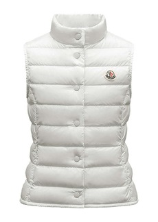 Moncler White Logo-Patch Sleeveless Padded Jacket