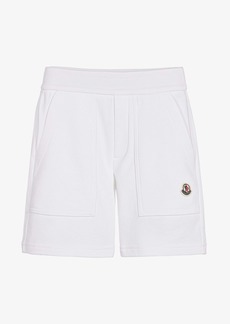 Moncler White Logo Shorts