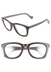 Women's Moncler 54mm Sunglasses - Transparent Grey/ Silver Flash