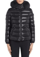 Moncler Badyfur Quilted Down Puffer Jacket with Removable Genuine Fox Fur Trim