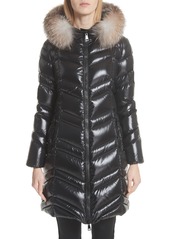 Moncler Fulmar Hooded Down Puffer Coat with Removable Genuine Fox Fur Trim
