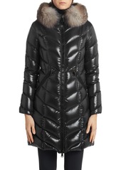 Moncler Fulmarus Quilted Down Puffer Coat with Removable Genuine Fox Fur Trim