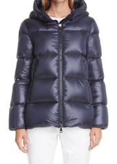 Moncler Seritte Hooded Quilted Down Puffer Jacket in Navy at Nordstrom