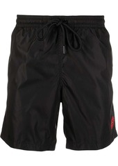 Moncler Spider Man logo-patch swim shorts