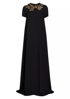 Monique Lhuillier Embellished Caftan Gown