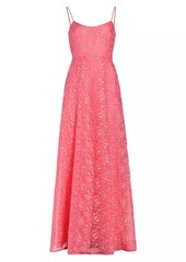 ML Monique Lhuillier Linda Floral Lace Gown