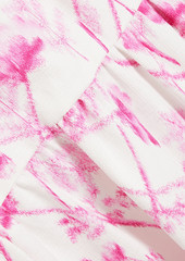 MONIQUE LHUILLIER - Cutout floral-print cotton-blend tweed midi dress - Pink - US 4