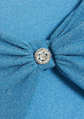 MONIQUE LHUILLIER - Metallic stretch-knit cape - Blue - S