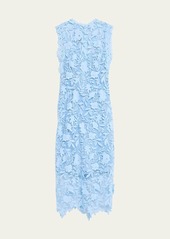 Monique Lhuillier Lace Sheath Midi Dress