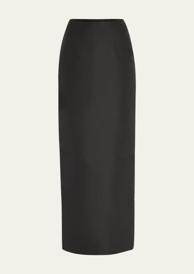 Monique Lhuillier Silk Column Pencil Skirt