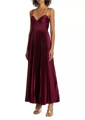 ML Monique Lhuillier Suzette Satin Maxi Dress