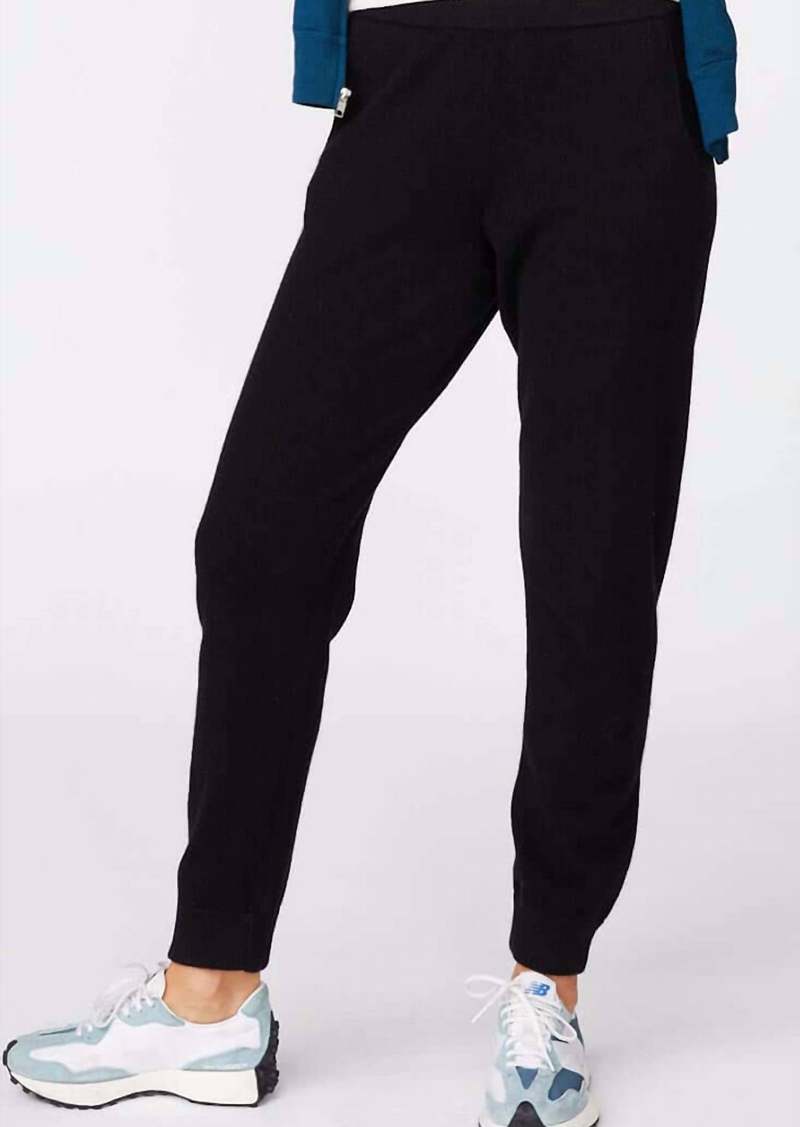 Monrow Cashmere Jogger In Black