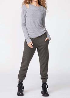 Monrow Cashmere Jogger In Moss