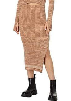 Monrow Cosmo Rib Sweater Midi Skirt