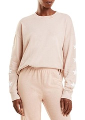 Monrow exclusive Womens Pullover Star Print Sweatshirt