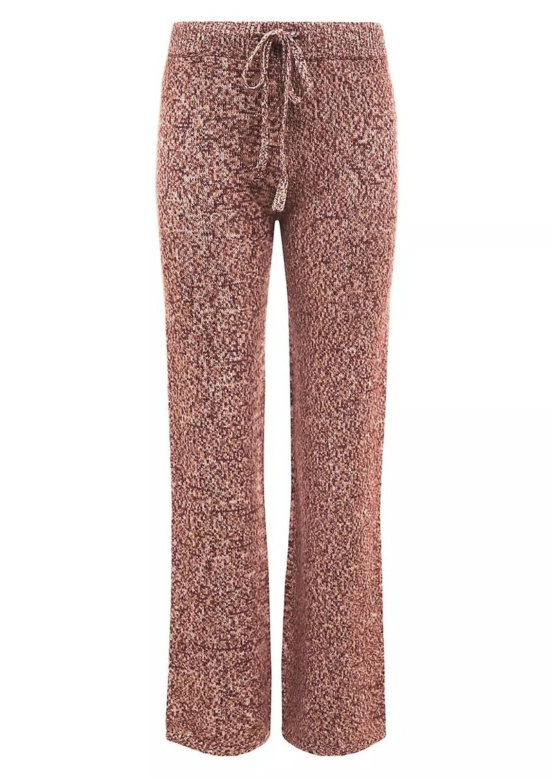 Monrow Marled Wool-Blend Lounge Pants