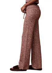 Monrow Marled Wool-Blend Lounge Pants