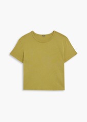 Monrow - Cropped cotton-jersey T-shirt - Green - L